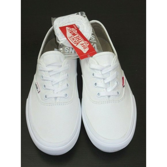 Vans Women's Authentic Pro Classic True White Canvas Skate shoes Sizes NWT - Picture 1 of 5